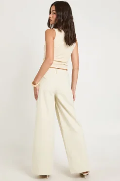 boohoo Pantalon Jambe Tonneau En Sergé<Femme Pantalons