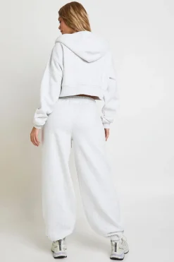 Pantalon jogger à revers et sweat à capuche à glissière intégrale, ensemble de survêtement 3 pièces
