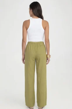 Pantalon Large Aspect Lin Pour Grandes Tailles