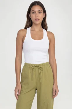 Pantalon Large Aspect Lin Pour Grandes Tailles