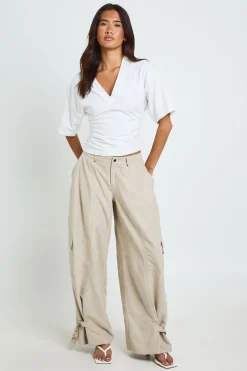 Pantalon Large Avec Détail Boucle À L'ourlet
