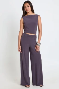 boohoo Pantalon Large Avec Détail À La Taille<Femme Pantalons