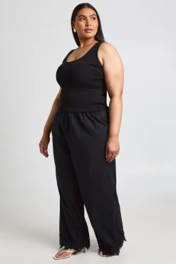 boohoo Pantalon Large Avec Détails De Broderie Anglaise Ajourée<Femme Pantalons