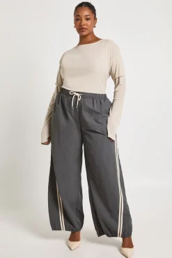 Pantalon Large Ballon En Nylon À Bandes Latérales Plus