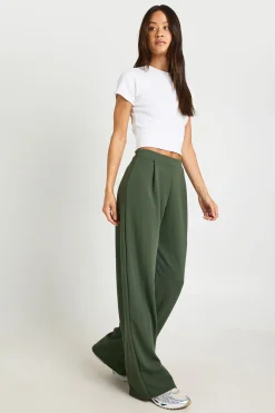 Pantalon Large Basique Taille Haute Pour Grandes Tailles