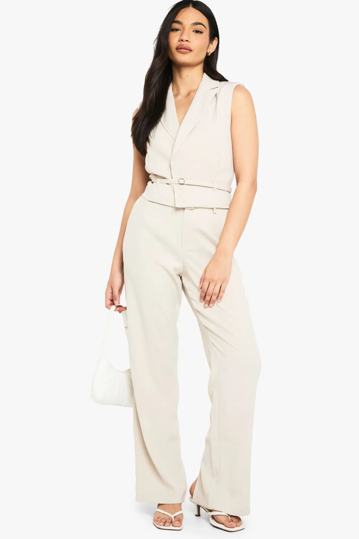 Pantalon large ceinturé