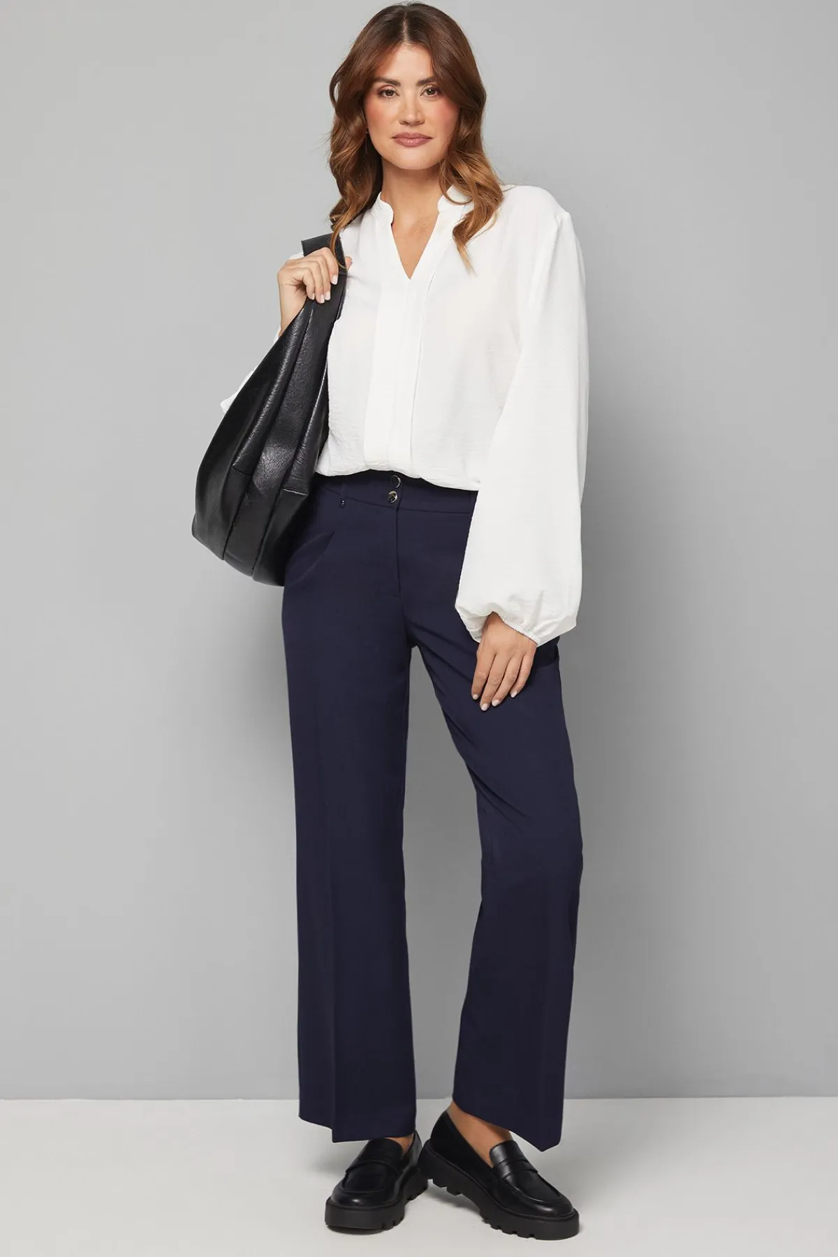 Wallis Pantalon Large Chic Marine<Femme Pantalons