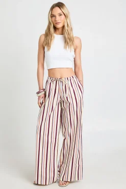 Pantalon Large À Cordon De Serrage En Popeline Petite