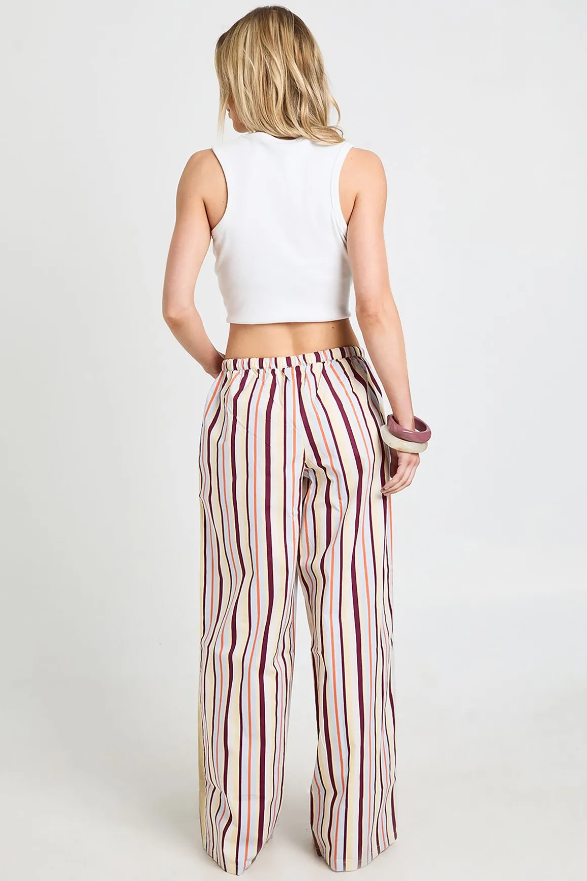Pantalon Large À Cordon De Serrage En Popeline Petite
