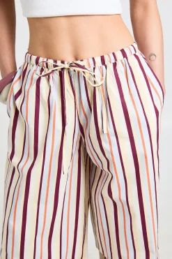 Pantalon Large À Cordon De Serrage En Popeline Petite