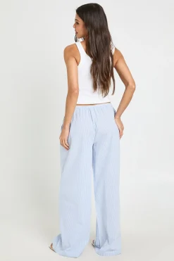 Pantalon Large À Cordon De Serrage Contrasté