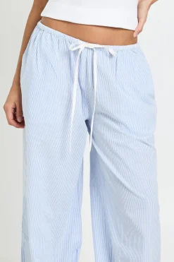 Pantalon Large À Cordon De Serrage Contrasté
