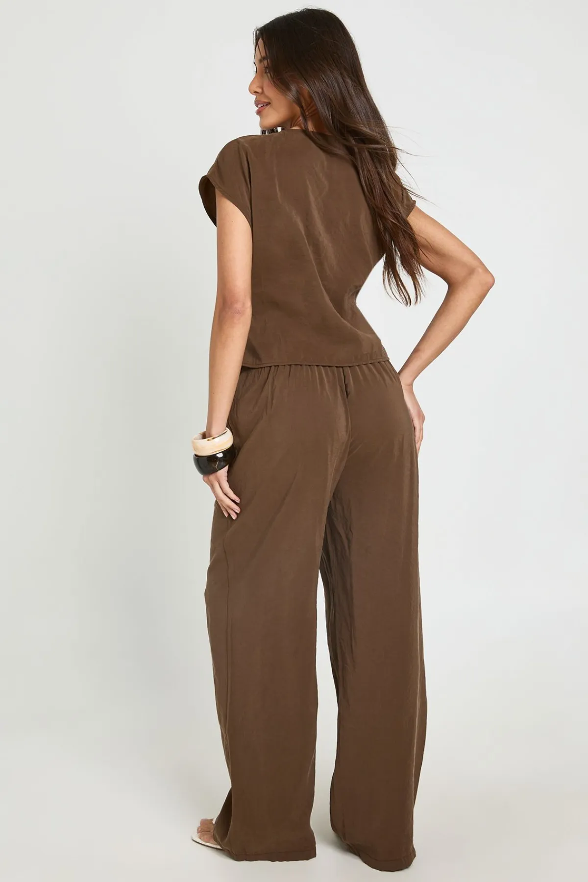 boohoo Pantalon Large À Cordon De Serrage<Femme Pantalons