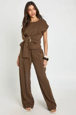 boohoo Pantalon Large À Cordon De Serrage<Femme Pantalons