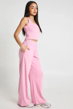 Pantalon Large Côtelé Basique