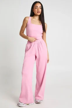 Pantalon Large Côtelé Basique