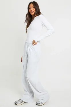 Pantalon Large Côtelé Basique