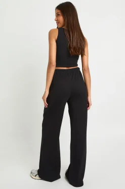 Pantalon Large Côtelé Basique
