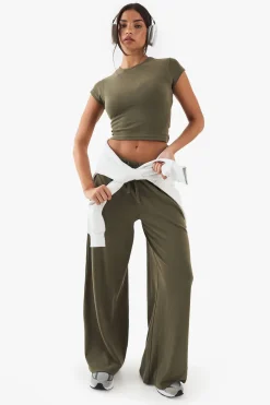 DSGN Studio Pantalon Large Côtelé Brodé<Femme Pantalons|Dsgn Studio