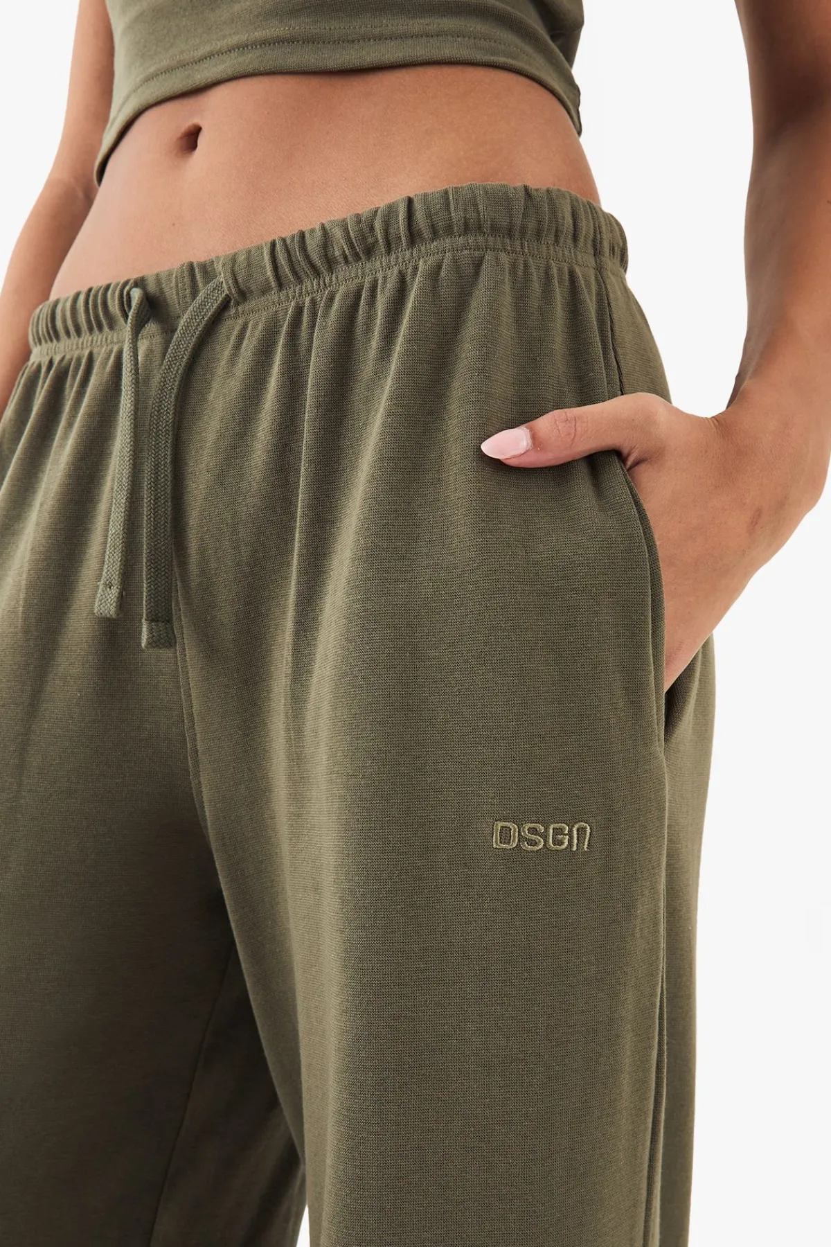 DSGN Studio Pantalon Large Côtelé Brodé<Femme Pantalons|Dsgn Studio