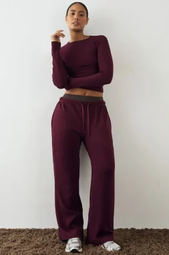 DSGN Studio Pantalon Large Côtelé Brodé<Femme Pantalons|Dsgn Studio