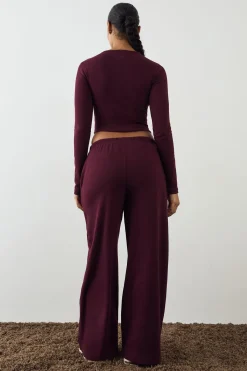 DSGN Studio Pantalon Large Côtelé Brodé<Femme Pantalons|Dsgn Studio