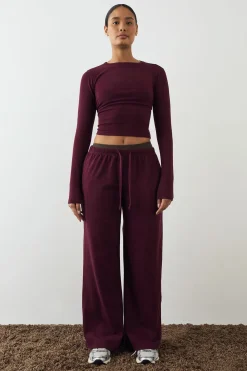DSGN Studio Pantalon Large Côtelé Brodé<Femme Pantalons|Dsgn Studio