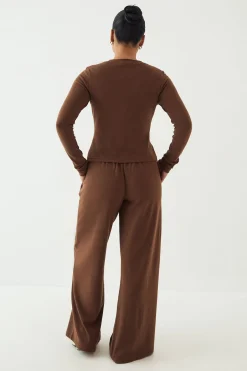 Pantalon Large Côtelé Brodé Dsgn Studio