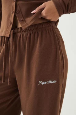 Pantalon Large Côtelé Brodé Dsgn Studio