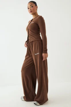 Pantalon Large Côtelé Brodé Dsgn Studio