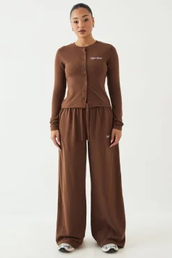 Pantalon Large Côtelé Brodé Dsgn Studio