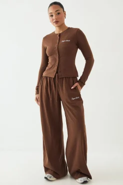 Pantalon Large Côtelé Brodé Dsgn Studio