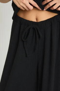 Pantalon Large Côtelé Froissé