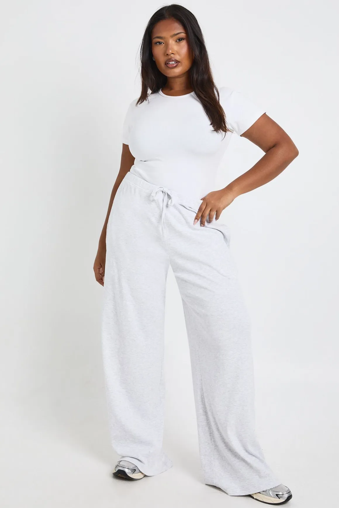 Pantalon Large Côtelé Grande Taille