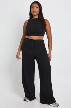 Pantalon Large Côtelé Grande Taille
