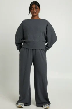 boohoo Pantalon Large Côtelé Grande Taille<Femme Pantalons
