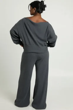 boohoo Pantalon Large Côtelé Grande Taille<Femme Pantalons