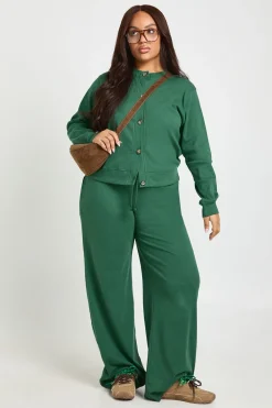 Pantalon Large Côtelé Grande Taille