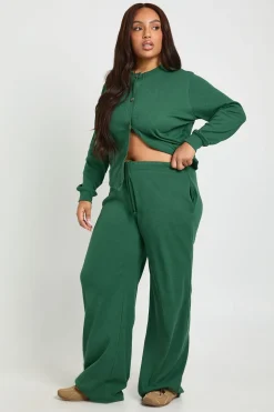 Pantalon Large Côtelé Grande Taille