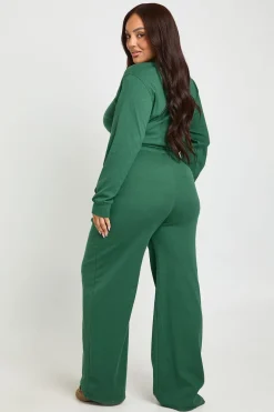 Pantalon Large Côtelé Grande Taille