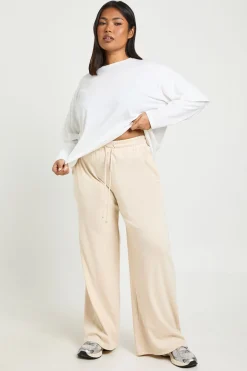 Pantalon Large Côtelé Grande Taille