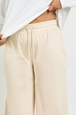 Pantalon Large Côtelé Grande Taille