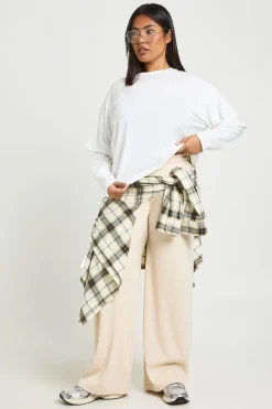 Pantalon Large Côtelé Grande Taille