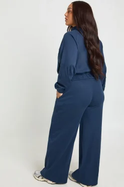 Pantalon Large Côtelé Grande Taille