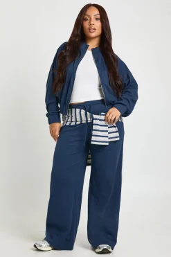 Pantalon Large Côtelé Grande Taille