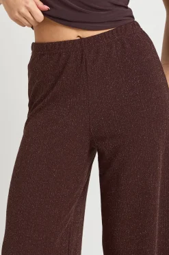Pantalon Large Côtelé À Paillettes