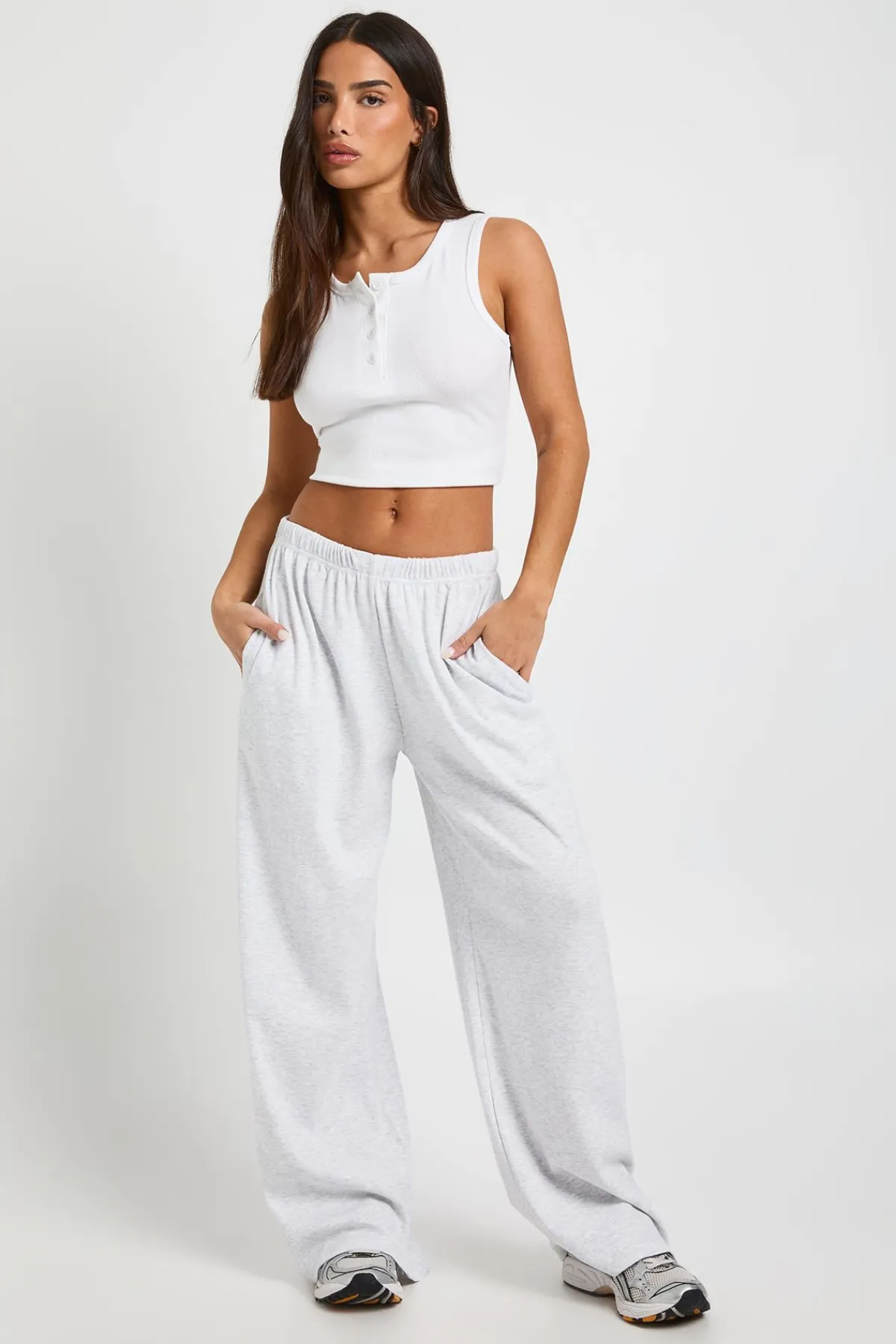 boohoo Pantalon Large Côtelé Petite Taille<Femme Pantalons