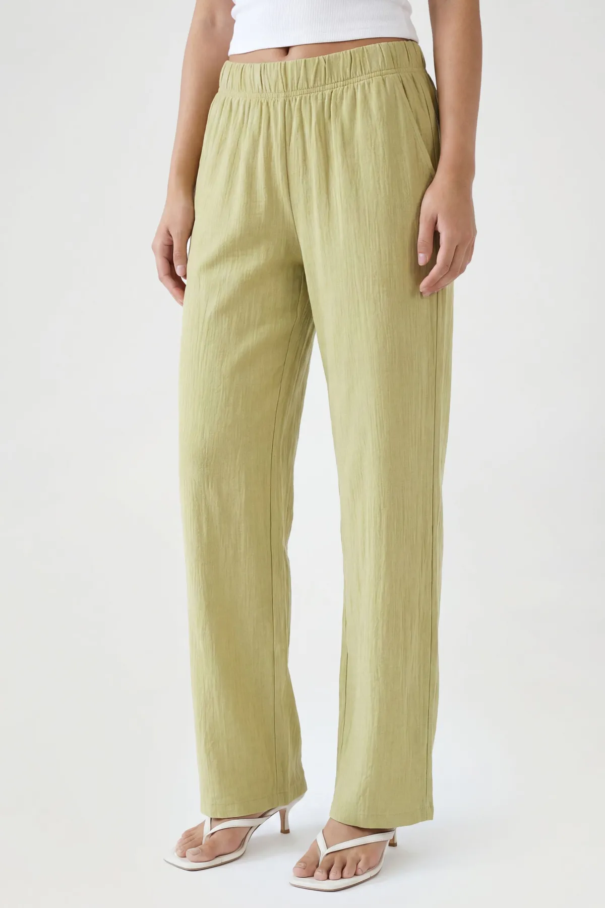 boohoo Pantalon Large À Côtes Basique<Femme Pantalons|Basiques