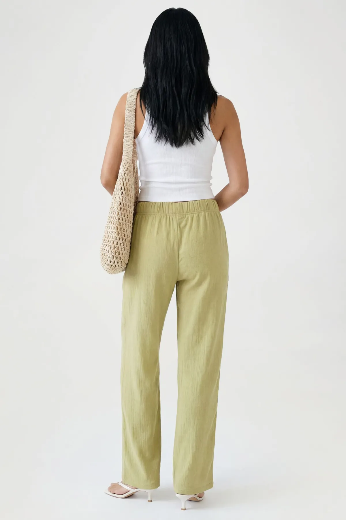 boohoo Pantalon Large À Côtes Basique<Femme Pantalons|Basiques