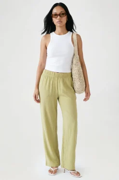 boohoo Pantalon Large À Côtes Basique<Femme Pantalons|Basiques